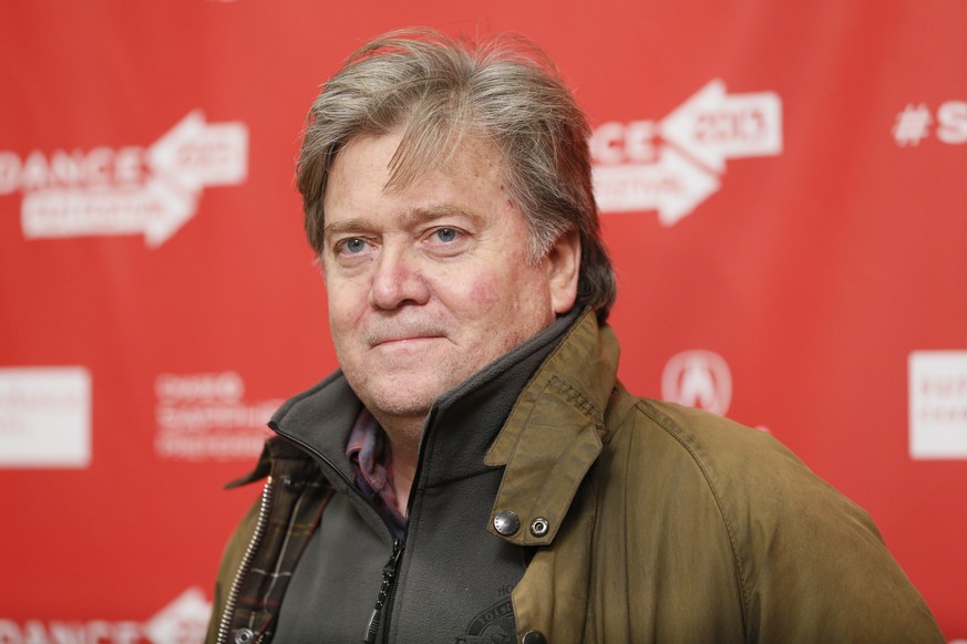 FILE - In this Jan. 24, 2013 file photo, Executive Producer Stephen Bannon poses at the premiere of &quot;Sweetwater&quot; during the 2013 Sundance Film Festival in Park City, Utah. Republican Donald  ...