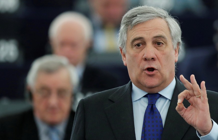 European Parliament&#039;s presidential candidate Antonio Tajani attends the presentation of the candidates for the election to the office of the President at the European Parliament in Strasbourg, Fr ...