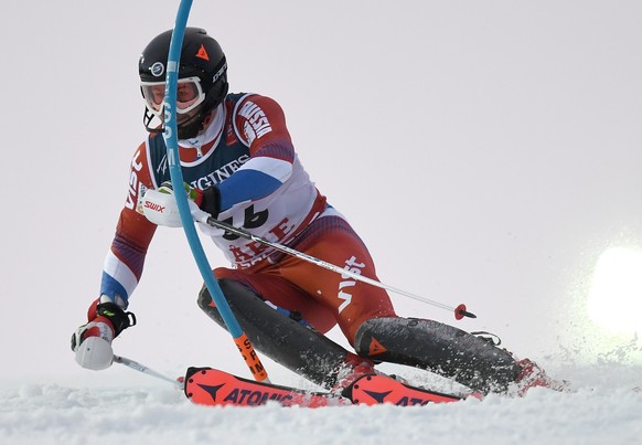 epa07362163 Ivan Kuznetsov of Russia in action during the Men&#039;s Alpine Combined Slalom race at the FIS Alpine Skiing World Championships in Are, Sweden, 11 February 2019. EPA/CHRISTIAN BRUNA