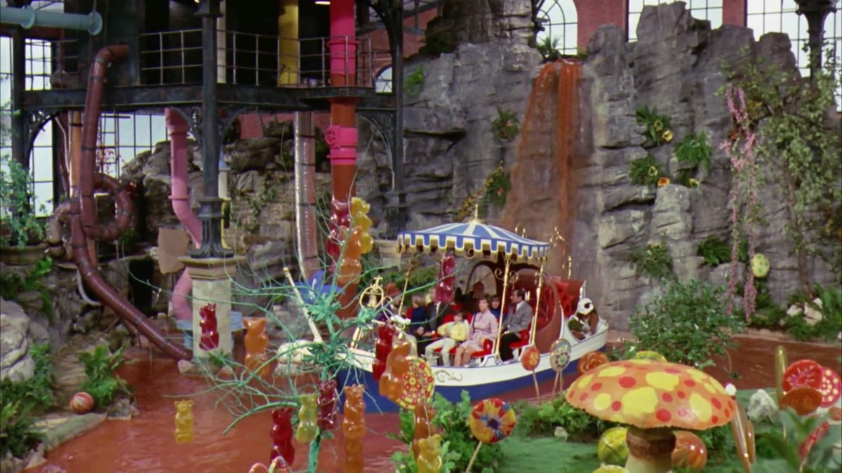 Gene Wilder, Paris Themmen, Jack Albertson, Nora Denney, Roy Kinnear, Denise Nickerson, Peter Ostrum, and Leonard Stone in Charlie und die Schokoladenfabrik (1971)