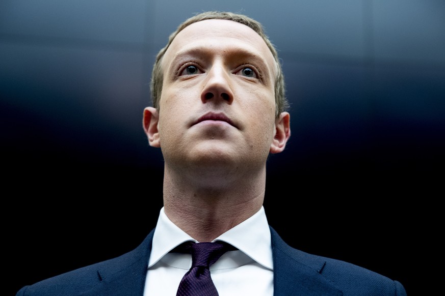 epa08925051 (FILE) - Chairman and CEO of Facebook Mark Zuckerberg returns from a short break while testifying before the US House Financial Services Committee hearing on 'An Examination of Facebook an ...