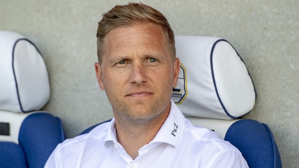 Der Trainer des FC Thun, Marc Schneider beim Super League Meisterschaftsspiel zwischen dem FC Luzern und dem FC Thun vom Sonntag, 5. Juli 2020 in Luzern. (KEYSTONE/Urs Flueeler)