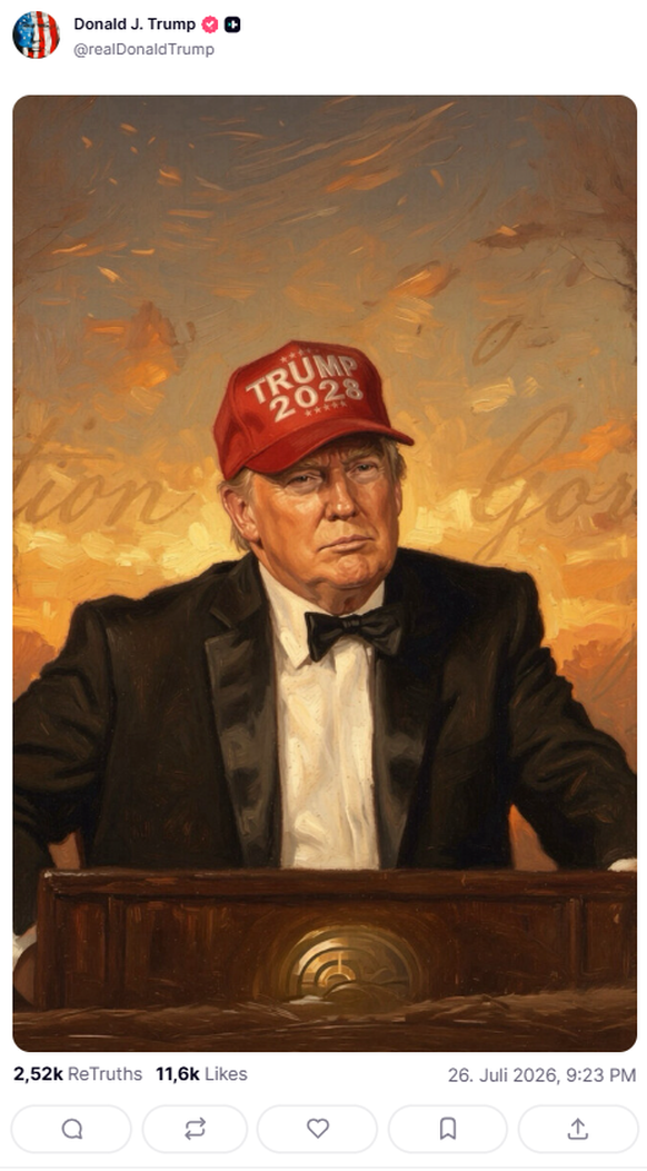 KI-Kunst Trump-Rede WHCD
