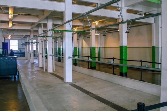 Die Warmwasserduschen in Alcatraz sollten die Häftlinge von der Flucht ins kalte Wasser abhalten.