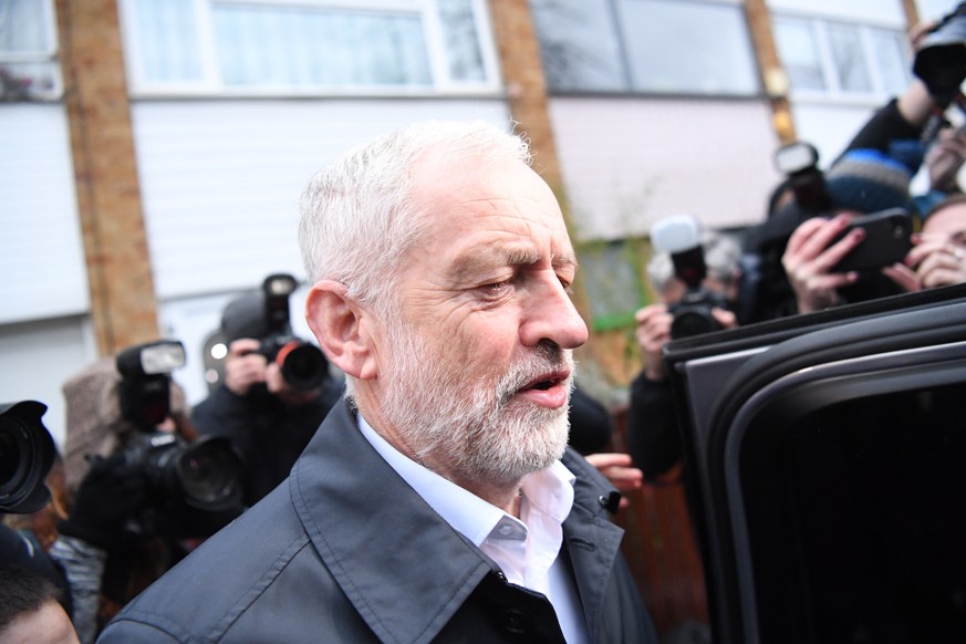 epa07288847 Britain&#039;s opposition Labour Party leader Jeremy Corbyn leaves his home in London, Britain, 16 January 2019. Britain&#039;s Prime Minister May is facing a confidence vote in parliament ...