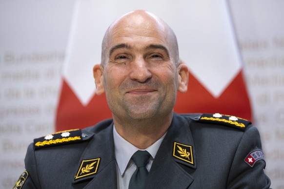 Thomas Suessli, neuer Chef der Armee, spricht waehrend einer Medienkonferenz, am Mittwoch, 4. September 2019 in Bern. (KEYSTONE/Peter Klaunzer)