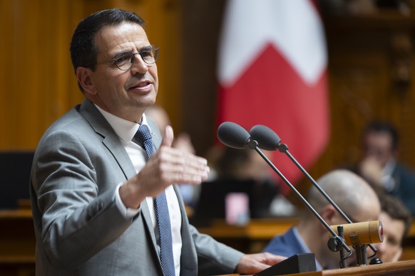Matthias Samuel Jauslin, GLP-AG, spricht waehrend der Herbstsession der Eidgenoessischen Raete, am Dienstag, 9. September 2025 im Nationalrat in Bern. (KEYSTONE/Peter Klaunzer)