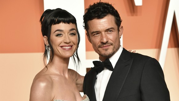 FILE - Katy Perry and Orlando Bloom appear at the Vanity Fair Oscar Party in Beverly Hills, Calif., on March 2, 2025. (Photo by Evan Agostini/Invision/AP, File)
Katy Perry and Orlando Bloom