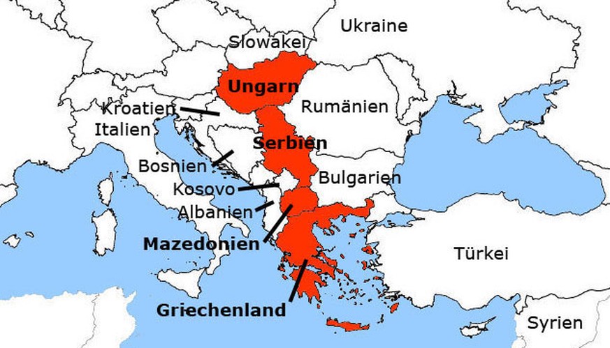 Balkanroute Karte