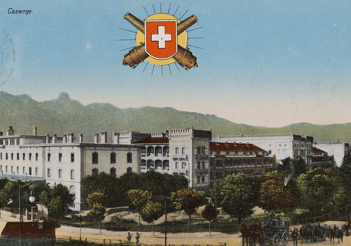 ... pour acquérir une formation militaire à la caserne de Thoune mais il dormait à l’hôtel, conformément à son rang.