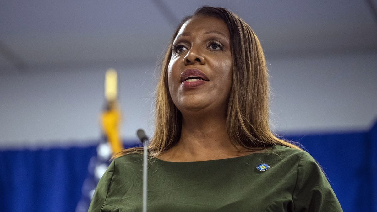 New York Attorney General Letitia James speaks during a press conference, Wednesday, Sept. 21, 2022, in New York. New YorkâÄ™s attorney general sued former President Donald Trump and his company on We ...