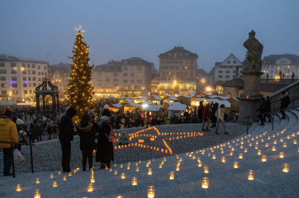 Weihnachtsmarkt in Einsiedeln SZ.