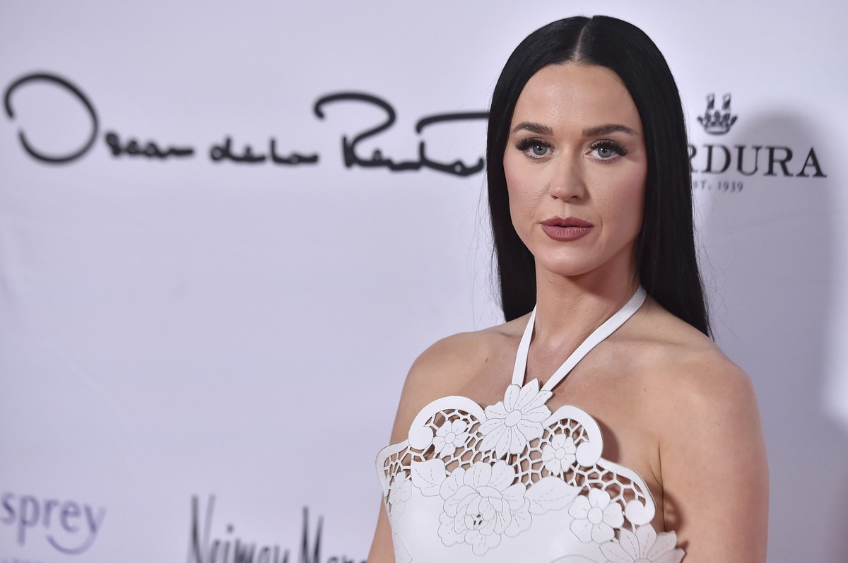 Katy Perry arrives at the 35th Annual Colleagues Spring Luncheon and Oscar de la Renta Fashion Show, Thursday, April 25, 2024, at the Beverly Wilshire Hotel in Beverly Hills, Calif. (Photo by Jordan S ...