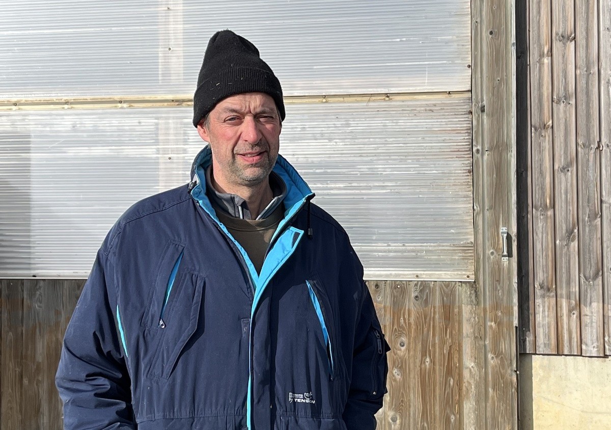 Visite dans l'exploitation de Marc Benoît, à Romainmôtier.