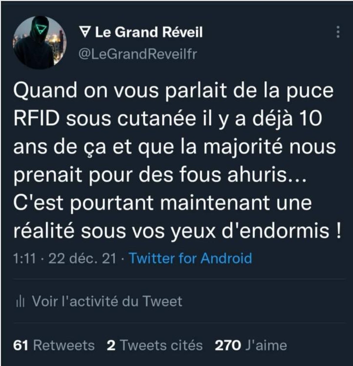 Une publication partagée par Le Grand Réveil.