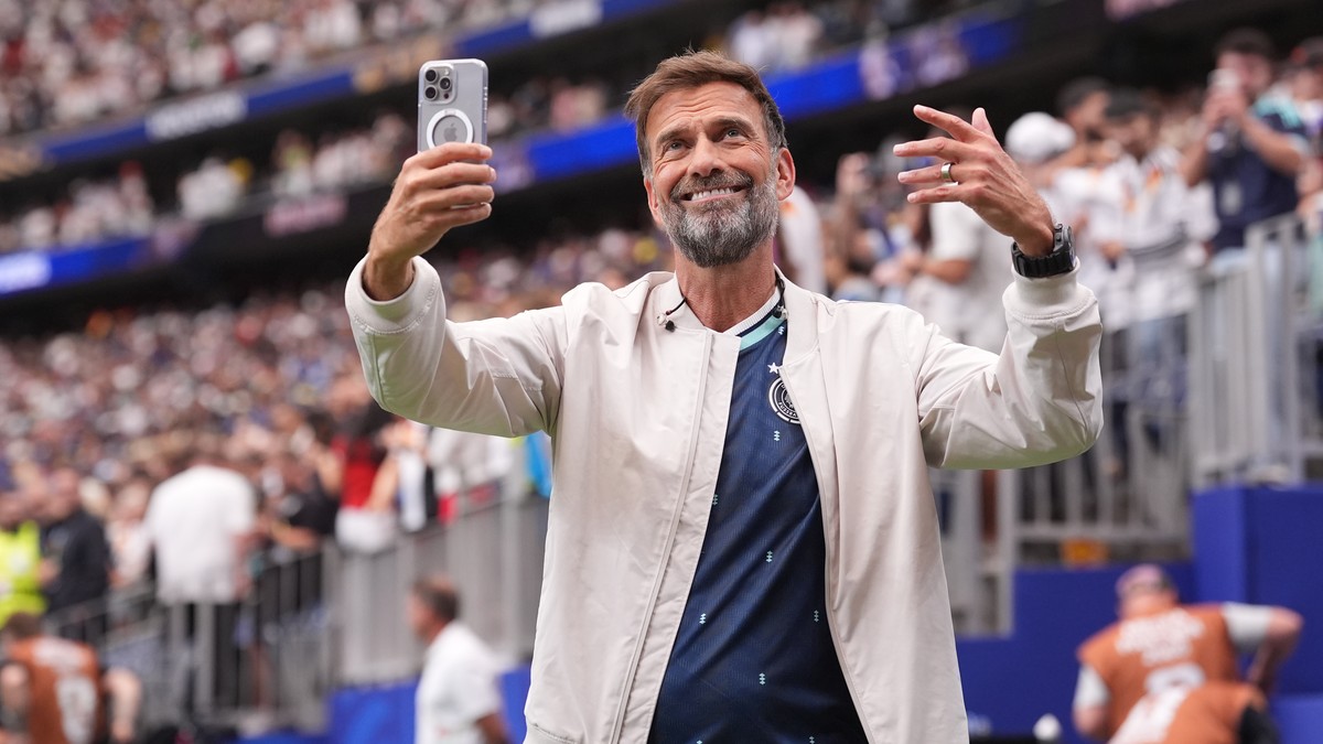 Former Liverpool soccer coach Jurgen Klopp smiles after the World Cup Group E soccer match between Germany and Curacao in Houston, Sunday, June 14, 2026. (AP Photo/Eric Gay)
Jurgen Klopp