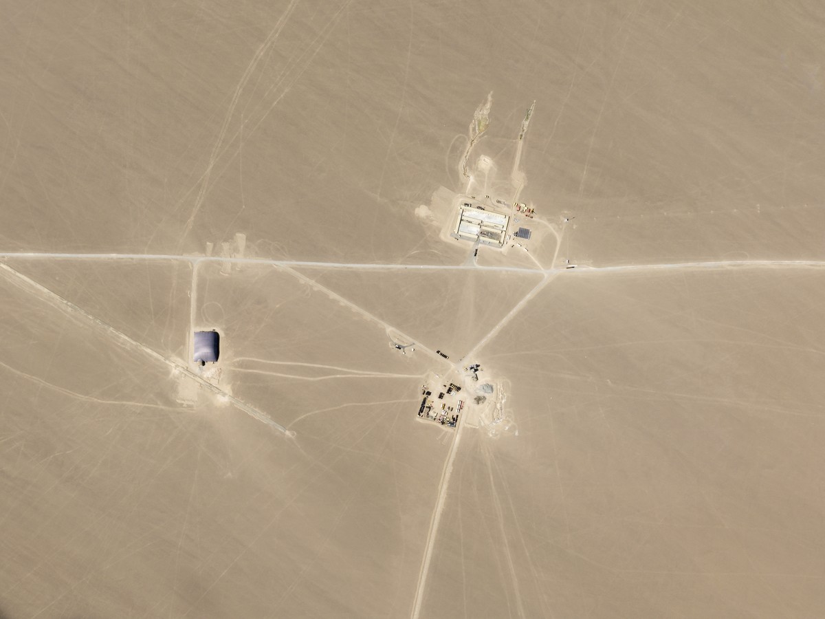 FILE - This July 25, 2021, satellite image provided by Planet Labs Inc. shows what analysts believe is construction on an intercontinental ballistic missile silo near Hami, China. The Pentagon says in ...
