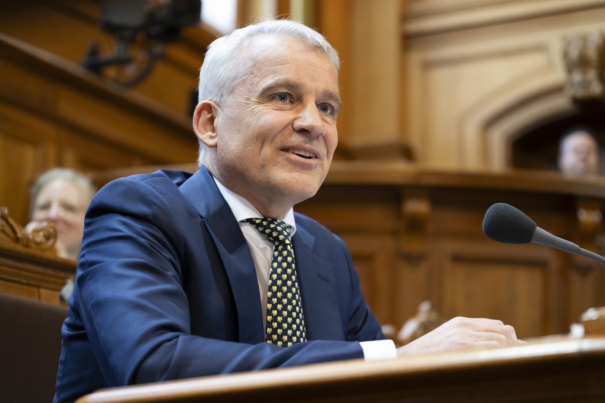 Bundesrat Beat Jans spricht waehrend der Sommersession der Eidgenoessischen Raete, am Mittwoch, 17. Juni 2026 im Staenderat in Bern. (KEYSTONE/Anthony Anex)