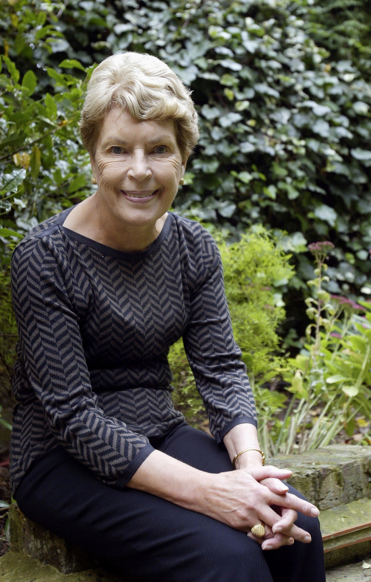 Author Ruth Rendel, 75, poses at her home in west London, Tuesday Oct. 18, 2005. Rendell's books have sold more than 7 million copies around the world. (KEYSTONE/AP Photo/Jane Mingay)