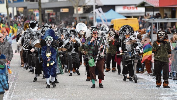 Die Gülle Schlüch unterwegs an der Fasnacht Grenchen am vergangenen Wochenende. Bild: Oliver Menge