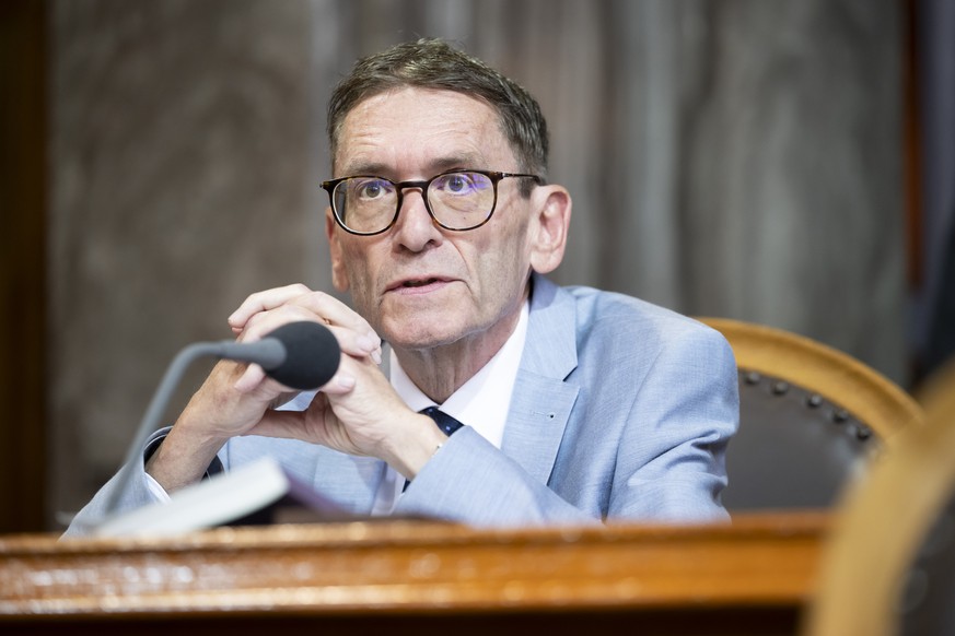 Staenderat Pirmin Bischof, Mitte-SO, spricht waehrend der Sommersession der Eidgenoessischen Raete, am Dienstag, 2. Juni 2026 im Staenderat in Bern. (KEYSTONE/Anthony Anex)