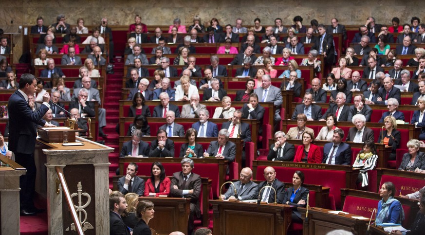 Premier Valls sprach heute vor der National-Versammlung