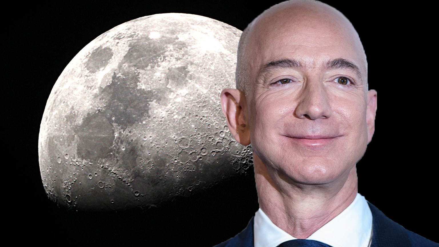Jeff Bezos auf dem Mond Teaserbild