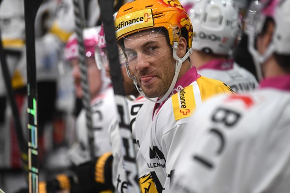 Ajoie&#039;s Top Scorer Philip-Michael Devos , during the preliminary round game of National League A (NLA) Swiss Championship 2022/23 between HC Ambri Piotta and HC Ajoie at the Gottardo Arena in Amb ...