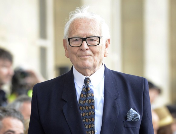 epa06050489 (FILE) - French designer Pierre Cardin during the Spring/Summer 2012/2013 Men collections at the Paris Fashion Week, in Paris, France, 01 July 2012 (reissued 25 June 2017). Pierre Cardin t ...