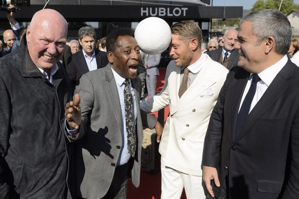 Hublot-Chef Jean-Claude Biver (links) freut sich mit&nbsp;Pelé.