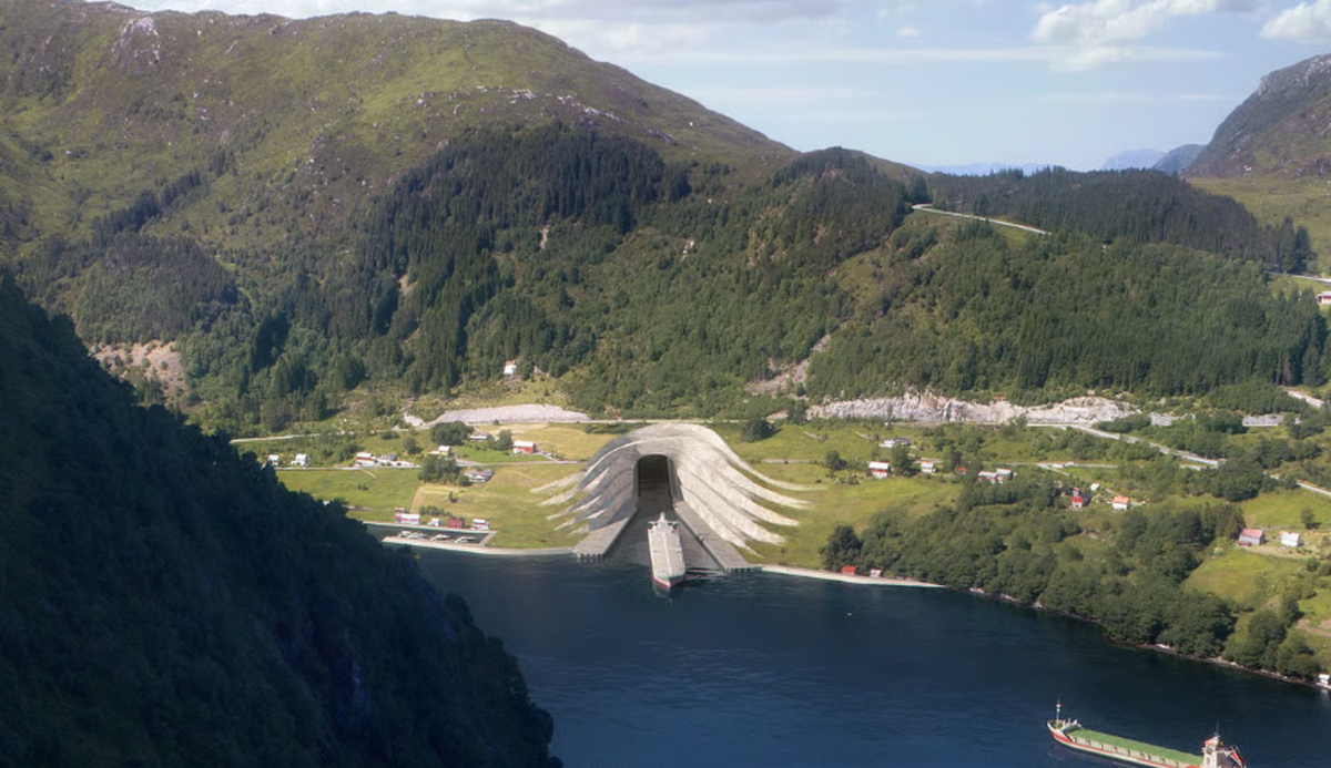 Norwegen, Schifftunnel: So würde der Tunnel-Eingang in Kjøde aussehen.