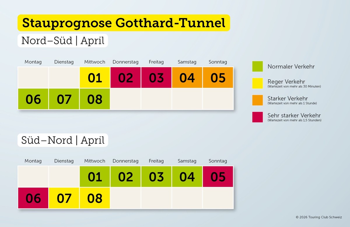 stauprognose ostern 2026 gotthard-tunnel