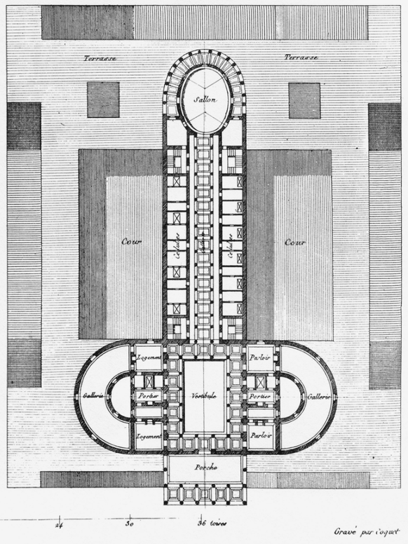 Der Penis-Bordell-Entwurf von&nbsp;Claude-Nicolas Ledoux (undatiert).