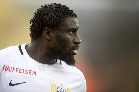 Zuerichs Jagne Pa Modou beim Fussballspiel der Super League FC Zuerich gegen den BSC Young Boys, am Sonntag, 14. April 2019, im Stadion Letzigrund in Zuerich. (KEYSTONE/Melanie Duchene)
