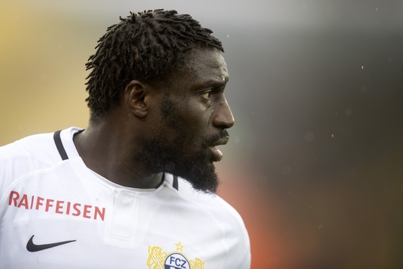 Zuerichs Jagne Pa Modou beim Fussballspiel der Super League FC Zuerich gegen den BSC Young Boys, am Sonntag, 14. April 2019, im Stadion Letzigrund in Zuerich. (KEYSTONE/Melanie Duchene)