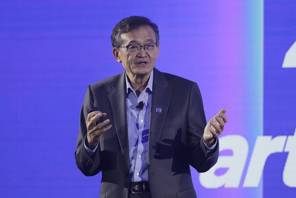 Intel CEO Lip-Bu Tan delivers a speech during the Computex 2025 exhibition in Taipei, Taiwan, Monday, May 19, 2025. (AP Photo/Chiang Ying-ying)
Taiwan Intel