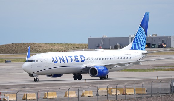 FILE - A United Airlines jetliner taxis at Denver International Airport Tuesday, April 16, 2024, in Denver. (AP Photo/David Zalubowski, File)
Airplane Bathroom-Lawsuit