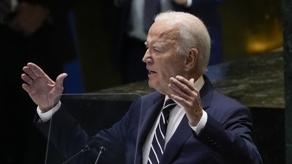 United States President Joe Biden addresses the 79th session of the United Nations General Assembly, Tuesday, Sept. 24, 2024, at UN headquarters. (AP Photo/Manuel Balce Ceneta)
Joe Biden