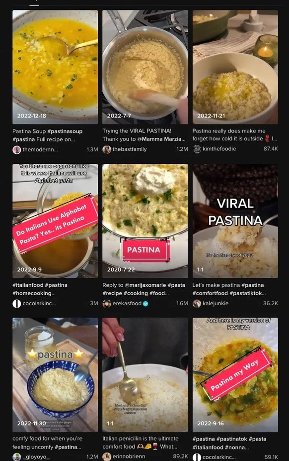 Pastina – this Italian kids menu is going viral on TikTok.  That’s how you do it right