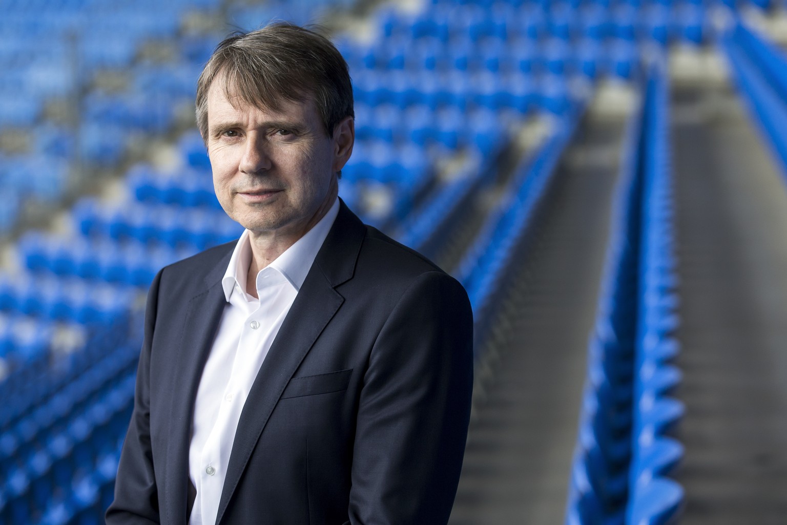 FCB-Praesident Bernhard Burgener waehrend der Medienkonferenz des FC Basel 1893 zum Saisonauftakt 2017/18 am Donnerstag, 20. Juli 2017, in Basel. (KEYSTONE/Alexandra Wey)