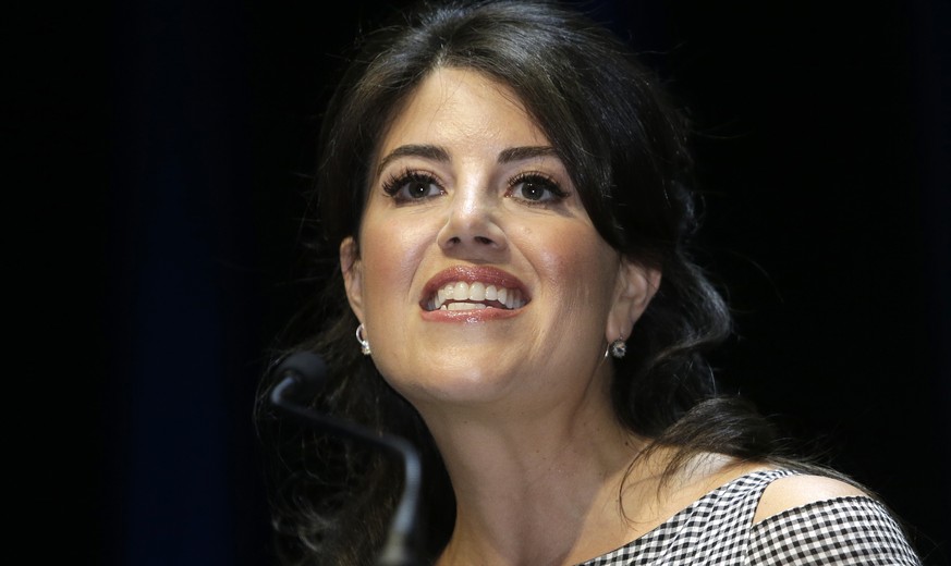 FILE - In this June 25, 2015, file photo, Monica Lewinsky attends the Cannes Lions 2015, International Advertising Festival in Cannes, southern France. Former White House intern Monica Lewinsky says t ...