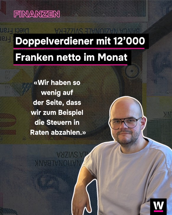 <p>Sie sind Doppelverdiener mit 12'000 Franken pro Monat, können bzw. wollen aber nicht sparen.</p>