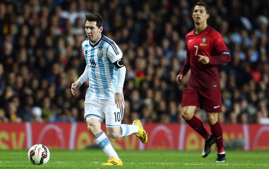 Messi vs. Ronaldo – 2014 duellierten sich die beiden mit ihren Nationalmannschaften im Rahmen eines Testspiels.