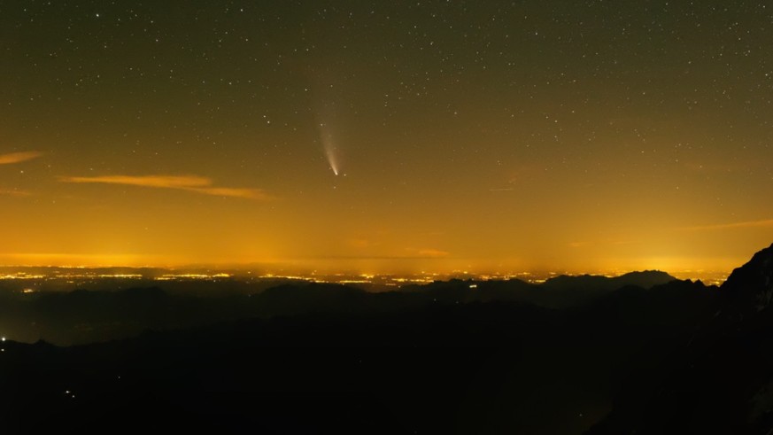 Auf dem Jungfraujoch war der Komet Neowise gut sichtbar.