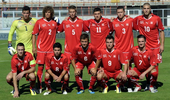 Die U21 der Schweiz von 2011 mit Amir Abrashi (mitte).