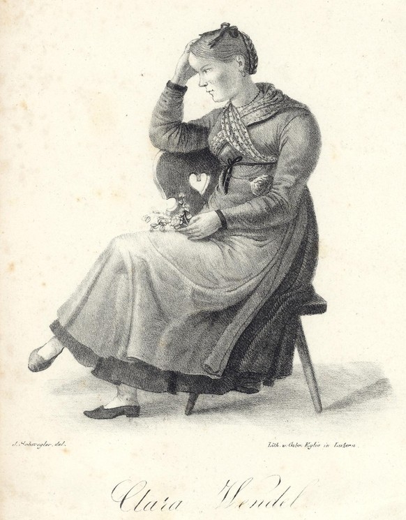 Porträt von Klara Wendel, 19. Jahrhundert.
https://katalog.burgerbib.ch/detail.aspx?ID=357494