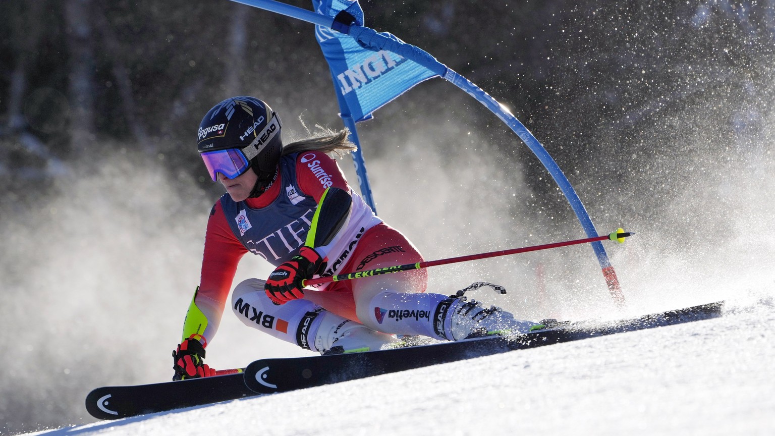 Switzerland&#039;s Lara Gut-Behrami competes during a women&#039;s World Cup giant slalom skiing race Saturday, Nov. 26, 2022, in Killington, Vt. (AP Photo/Robert F. Bukaty)
Lara Gut-Behrami