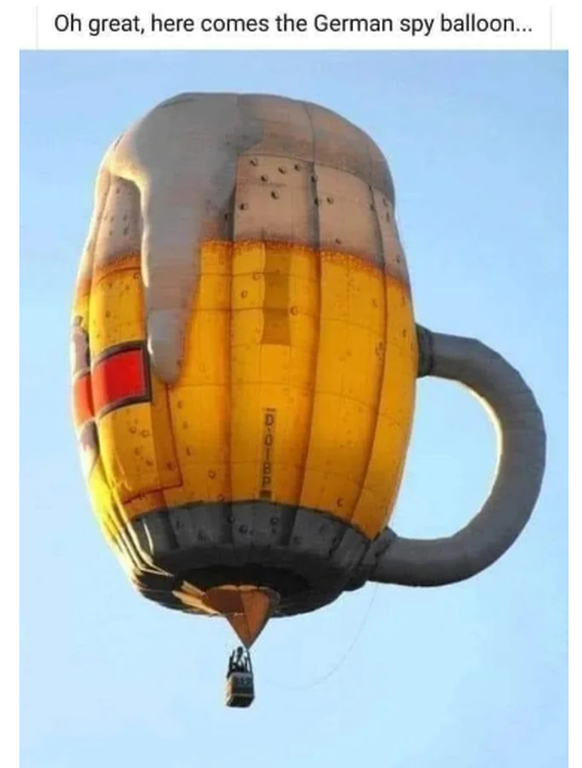German humour: beer balloon