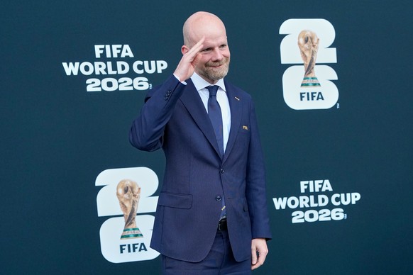 Mattias Grafstrom, the Secretary General of FIFA poses before the World Cup Group A soccer match between Mexico and South Africa in Mexico City, Thursday, June 11, 2026. ((AP Photo/Silvia Izquierdo)
M ...