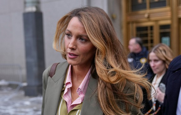 Blake Lively leaves a courthouse in New York, Wednesday, Feb. 11, 2026, who came to the courthouse to see if her lawsuit alleging sexual harassment on the set of the 2024 romantic drama It Ends With  ...